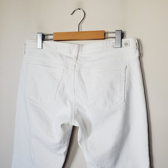 Ag Adriano Goldschmied Jeans The Stilt Roll-up Cigarette Cropped White 29 - Picture 6 of 11
